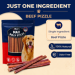 12 Inch Regular Odor Free Long-Lasting Dog Chews Single Ingredient Beef Pizzle - Image 8
