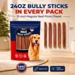 12 Inch Regular Odor Free Long-Lasting Dog Chews Single Ingredient Beef Pizzle - Image 6