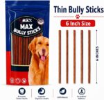 6 Inch Thin Odor Free Long-Lasting Dog Chews Single Ingredient Beef Pizzle - Image 2