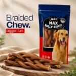 Braided Dog Chews Beef Pizzle (6 inch Braided, 4oz) | Odor Free & High-Protein Long-Lasting Single Ingredient Beef Pizzle - Image 2
