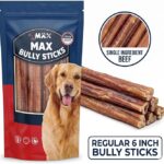 6 Inch Regular Odor Free Long-Lasting Dog Chews Single Ingredient Beef Pizzle