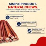 6" Regular Odor-Free Natural Beef Chew Sticks for Dogs - Image 3