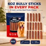 6" Jumbo Odor-Free Natural Beef Chew Sticks for Dogs - Image 5