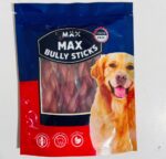 6" Braided Odor-Free All-Natural Beef Chew Sticks for Dogs