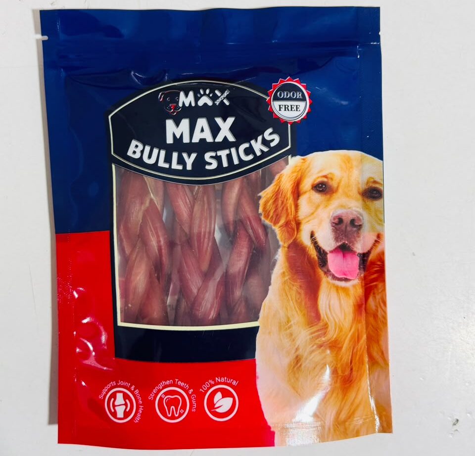 WhatsApp Image 2026-08-10 at 9.12.43 AM 6" Braided Odor-Free All-Natural Beef Chew Sticks for Dogs - Image 1